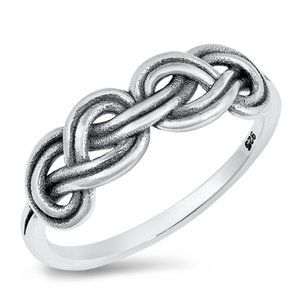 Sterling Silver Celtic Knot Ring 925 Fashion Band